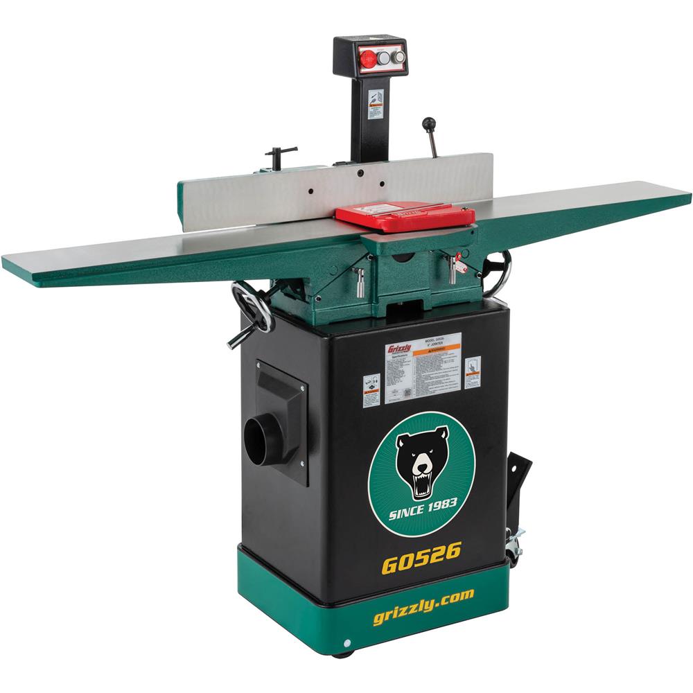 Grizzly G0526 - 6" x 60" Jointer w/ V-Helical Cutterhead
