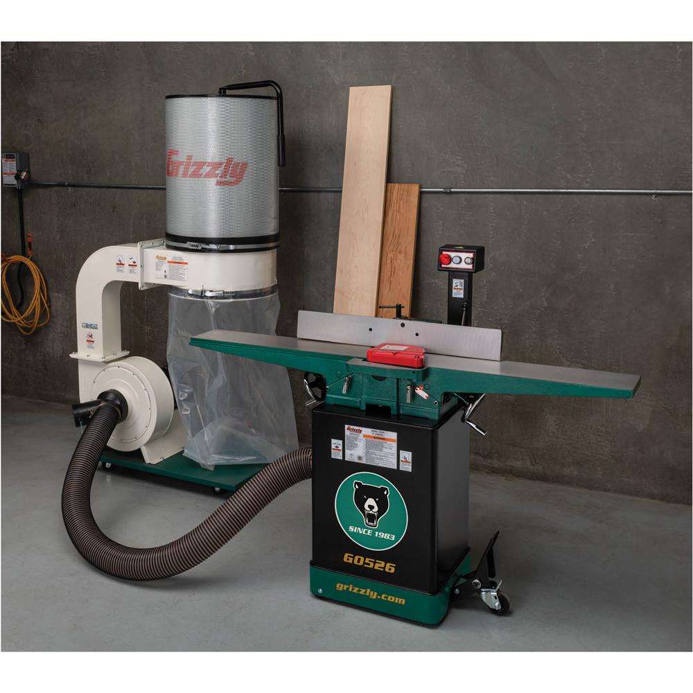Grizzly G0526 - 6" x 60" Jointer w/ V-Helical Cutterhead