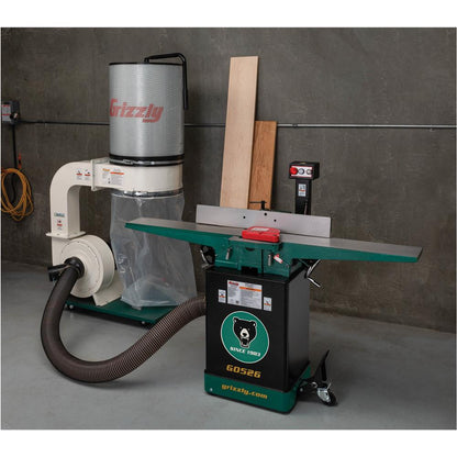 Grizzly G0526 - 6" x 60" Jointer w/ V-Helical Cutterhead