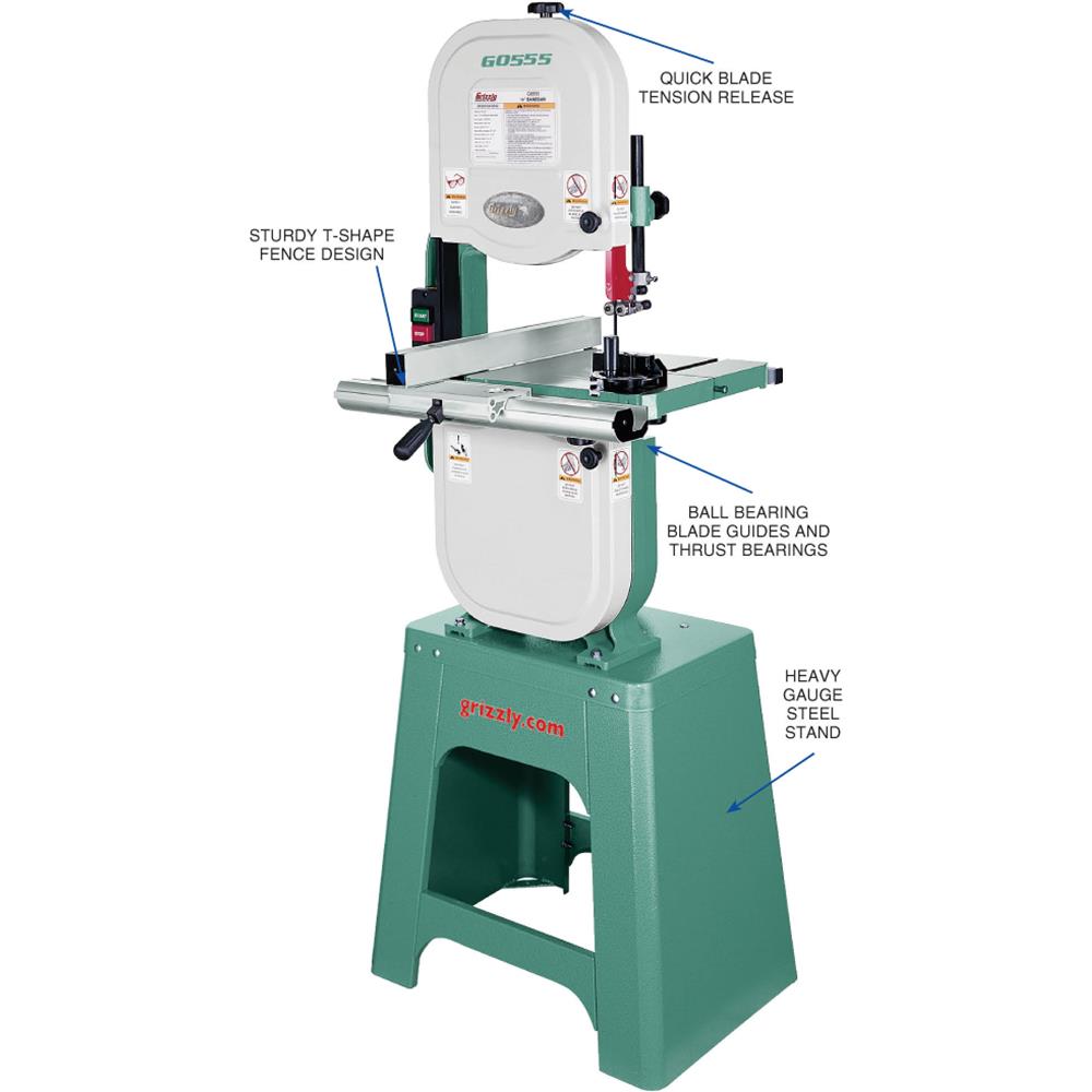 Grizzly G0555 - 14" 1 HP Bandsaw