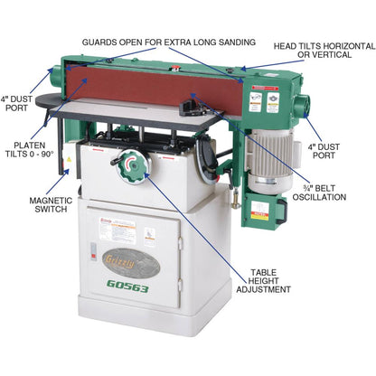 Grizzly G0563 - 6" x 89" Oscillating Edge Sander