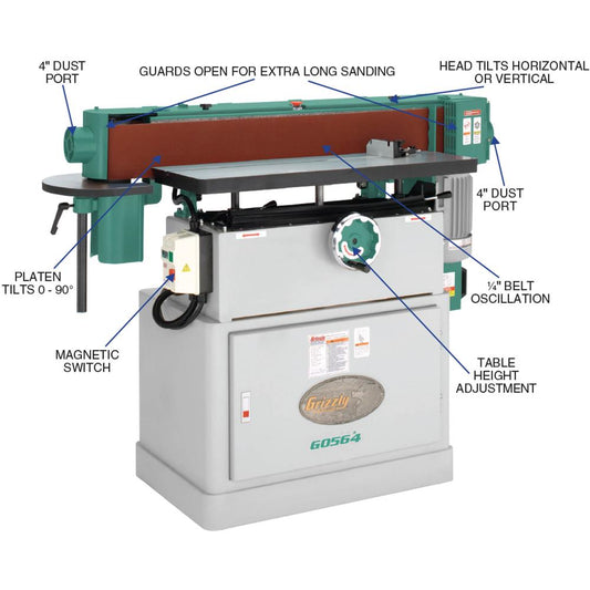 Grizzly G0564 - 6" x 108" Oscillating Edge Sander