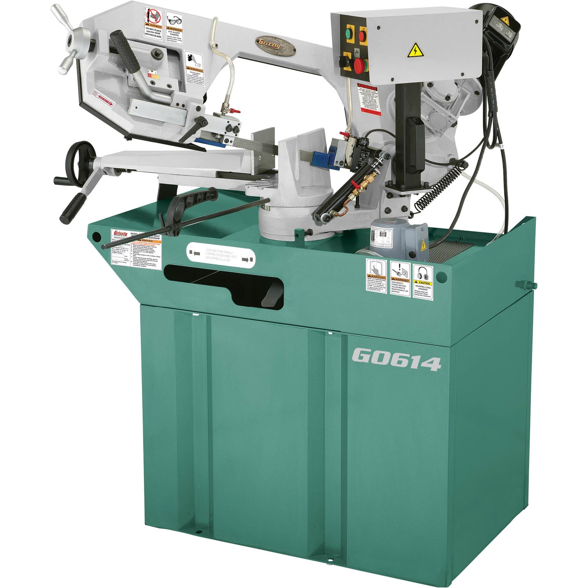Grizzly G0614 - 6" x 9-1/2" 1-1/2 HP Swivel Metal-Cutting Bandsaw