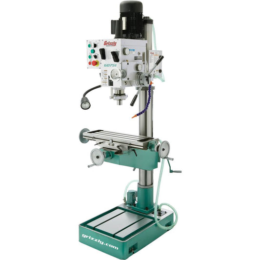 22" Heavy-Duty Gearhead Drill Press w/ Cross-Slide Table