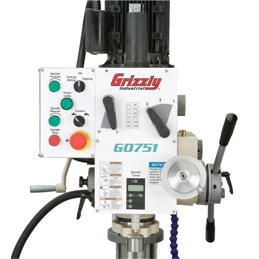 Grizzly G0751 - 22" Heavy-Duty Gearhead Drill Press w/ Cross-Slide Table