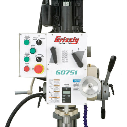 Grizzly G0751 - 22" Heavy-Duty Gearhead Drill Press w/ Cross-Slide Table