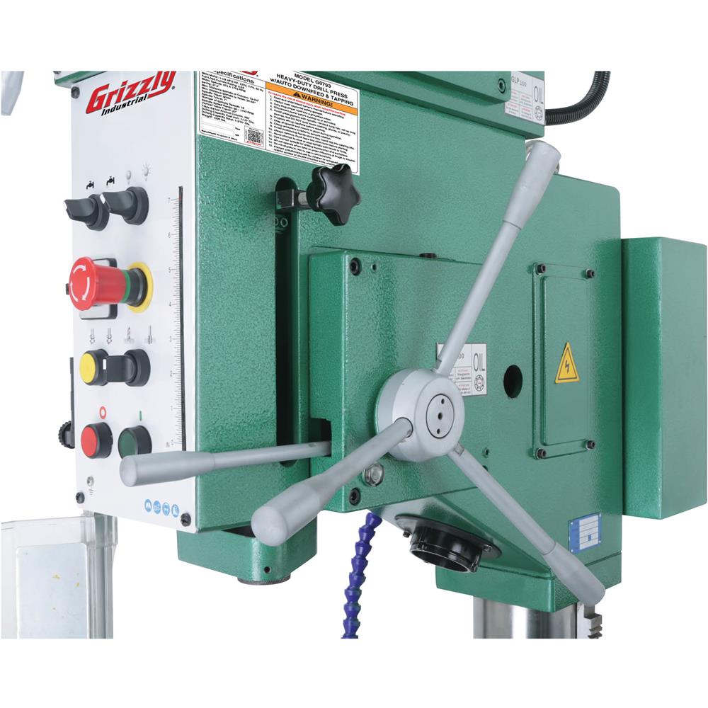 27-1/2" Heavy-Duty Gearhead Drill Press, Tapping & L-Table