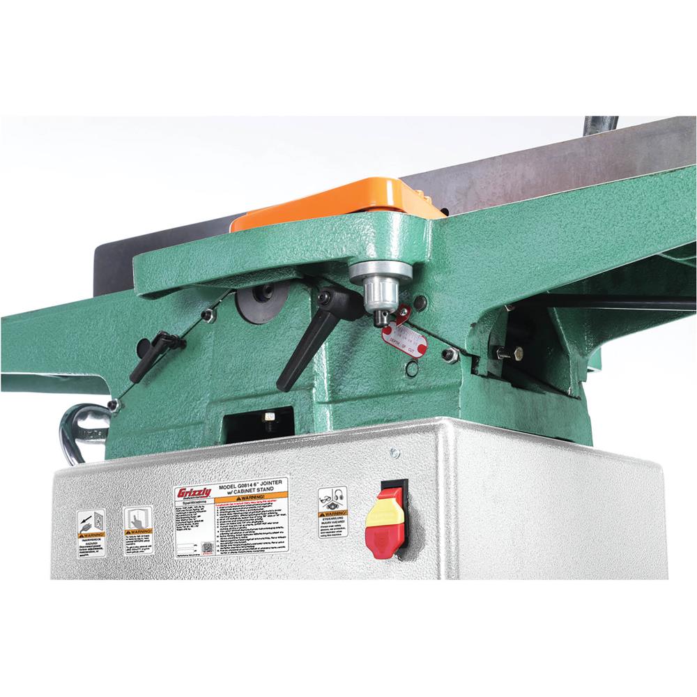 Grizzly G0814 - 6" x 48" Jointer with Cabinet Stand
