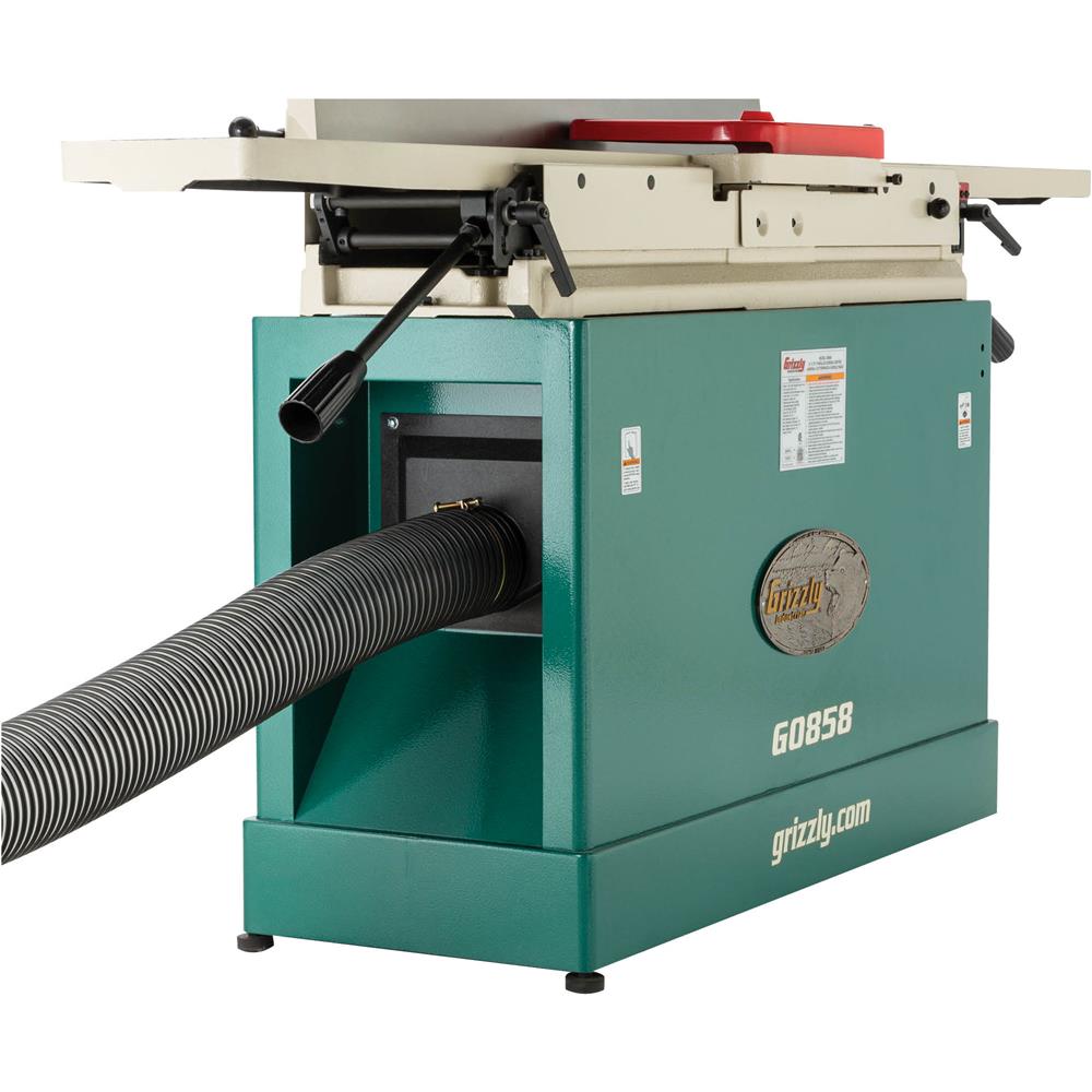 Grizzly G0858 - 8" x 76" Parallelogram Jointer w/ Helical Cutterhead & Mobile Base