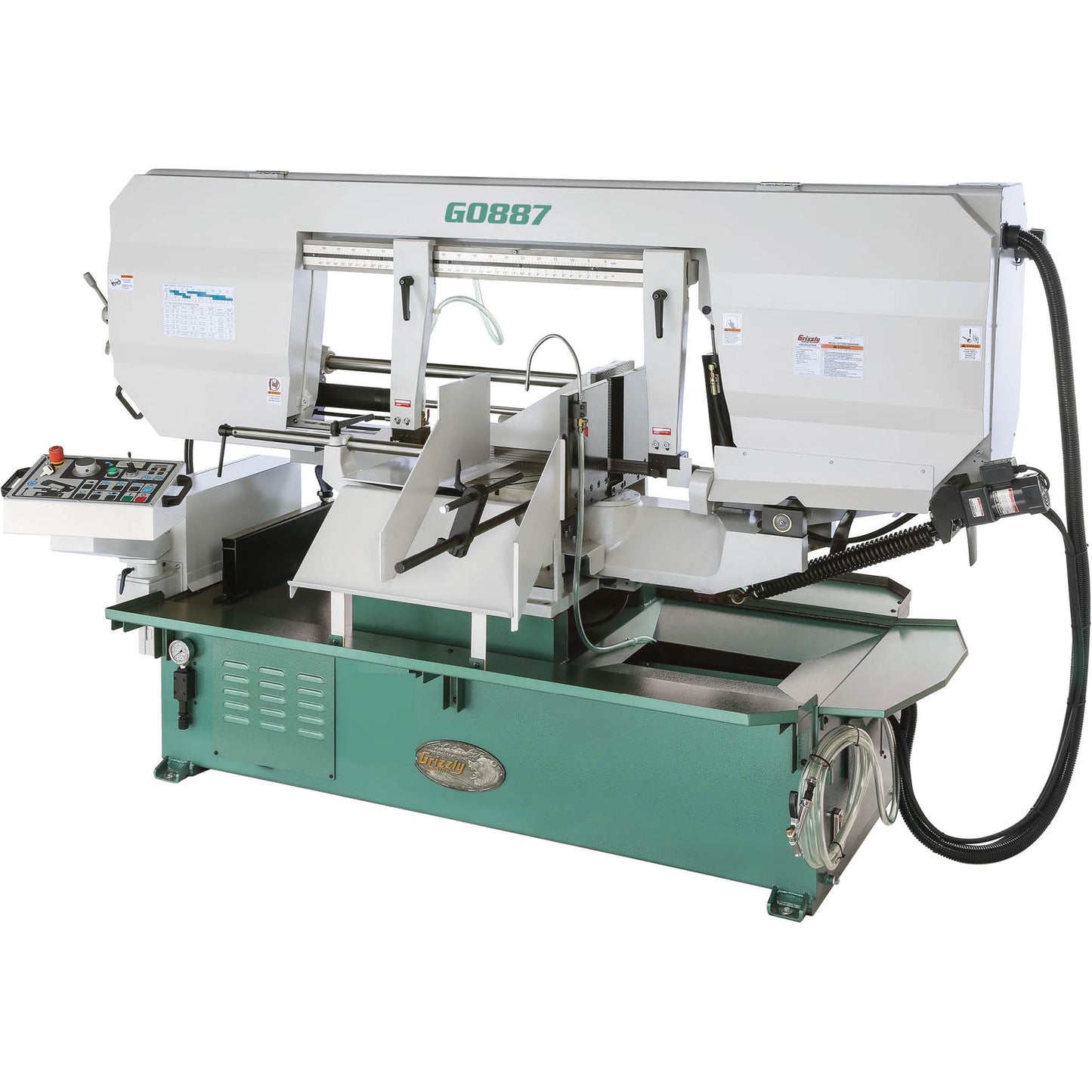 Grizzly G0887 - 20" x 26" 5 HP Industrial Horizontal Mitering Metal Cutting Bandsaw