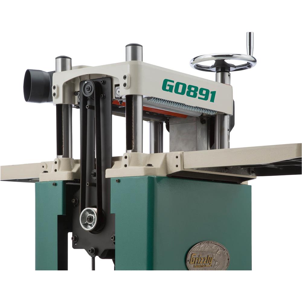 Grizzly G0891 - 15" 3 HP Fixed-Table Planer with Helical Cutterhead