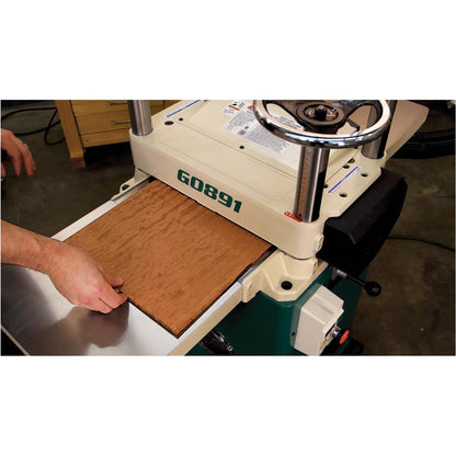 Grizzly G0891 - 15" 3 HP Fixed-Table Planer with Helical Cutterhead