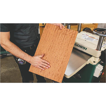 Grizzly G0891 - 15" 3 HP Fixed-Table Planer with Helical Cutterhead