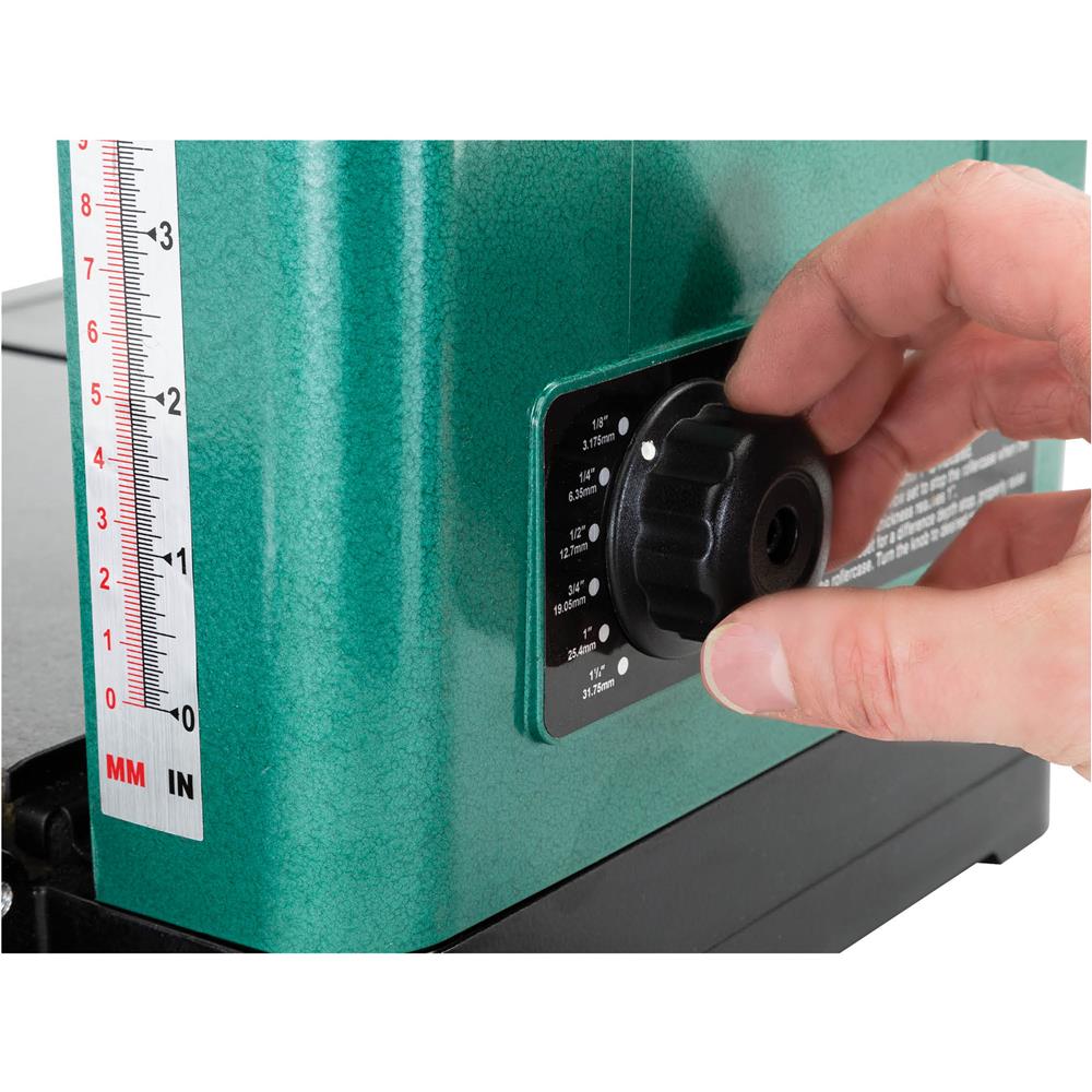 Grizzly G0940 - 13" 2 HP Benchtop Planer w/ Helical Cutterhead