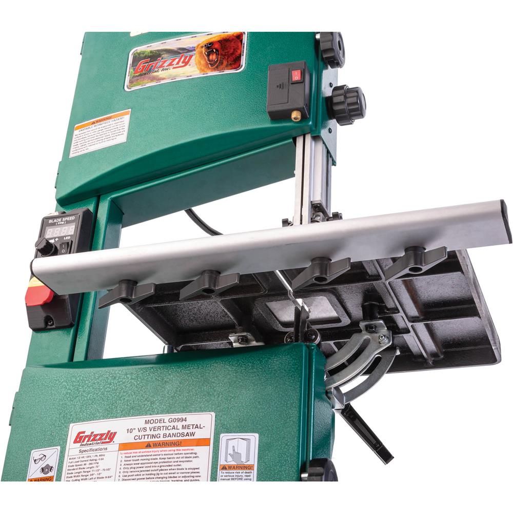 Grizzly G0994 - 10" Variable-Speed Vertical Metal-Cutting Bandsaw