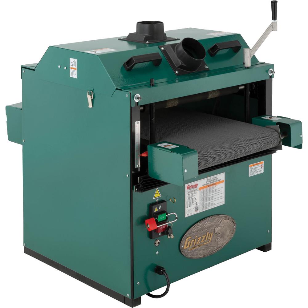 Grizzly G1079R - 16" 2 HP Drum Sander w/ Rubber Conveyor