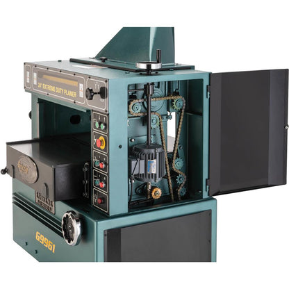 Grizzly G9961 - 24" 10 HP 3-Phase Industrial Planer w/ Spiral Cutterhead