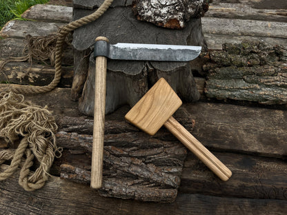 Splitting Froe with Wooden Mallet