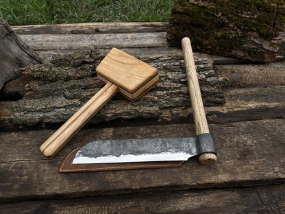 Splitting Froe with Wooden Mallet