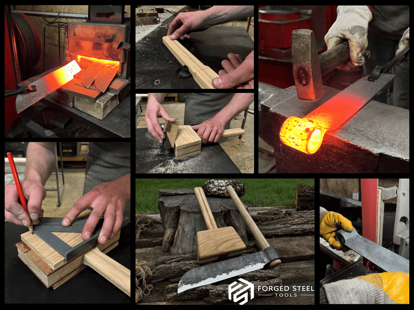 Splitting Froe with Wooden Mallet