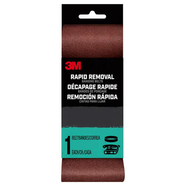 Rapid Removal Power Sanding Belts Made with Cubitron II Technology- 4"