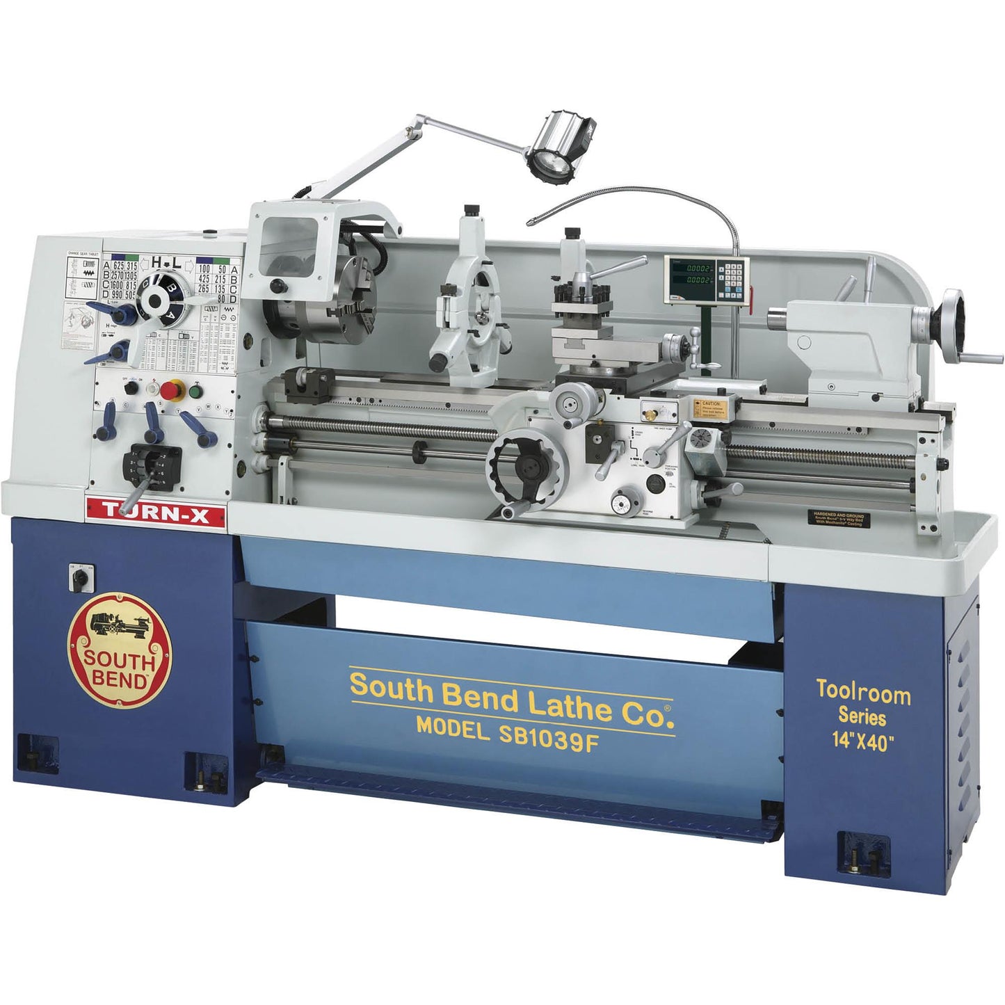 South Bend SB1039F - 14" x 40" 16-Speed 220V 3-Phase Lathe with Fagor DRO
