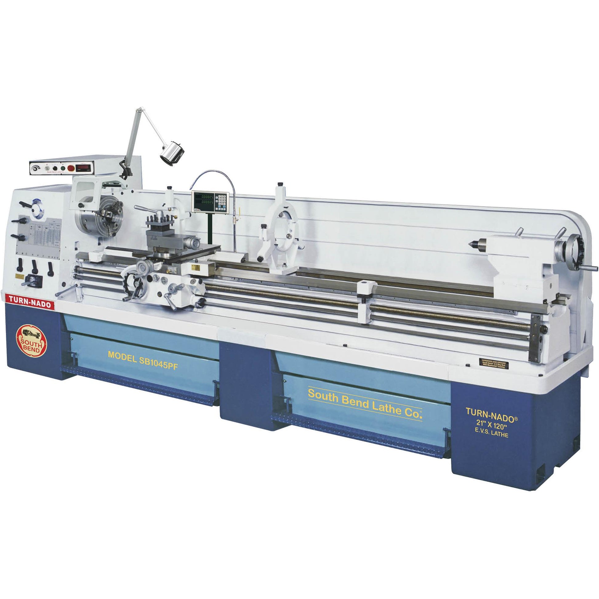 South Bend SB1045PF - 21" x 120" Turn-Nado EVS Lathe with DRO