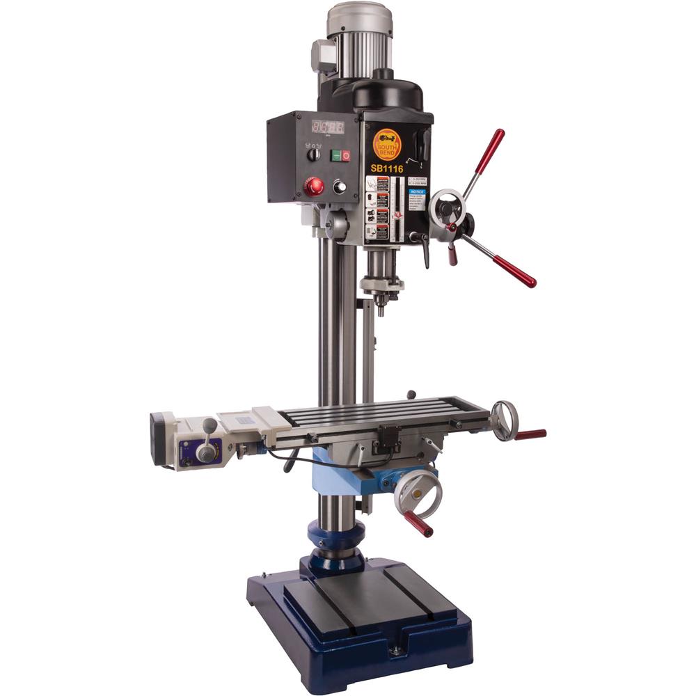 21" Variable-Speed Gearhead Drill Press With Cross-Slide Table