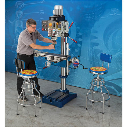 21" Variable-Speed Gearhead Drill Press With Cross-Slide Table