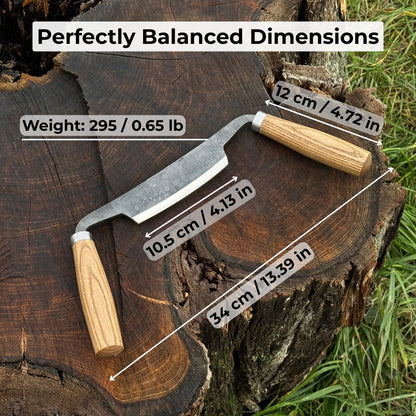 Small Curved Drawknife (Push/Pull), 10.5 cm (4.13 inches)