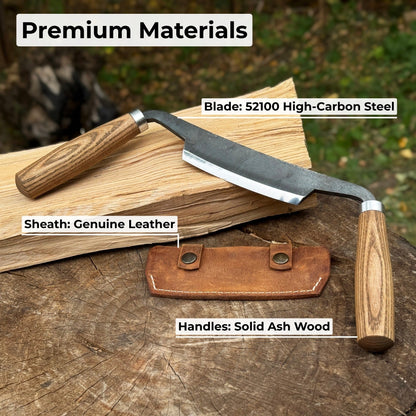 Small Curved Drawknife (Push/Pull), 10.5 cm (4.13 inches)