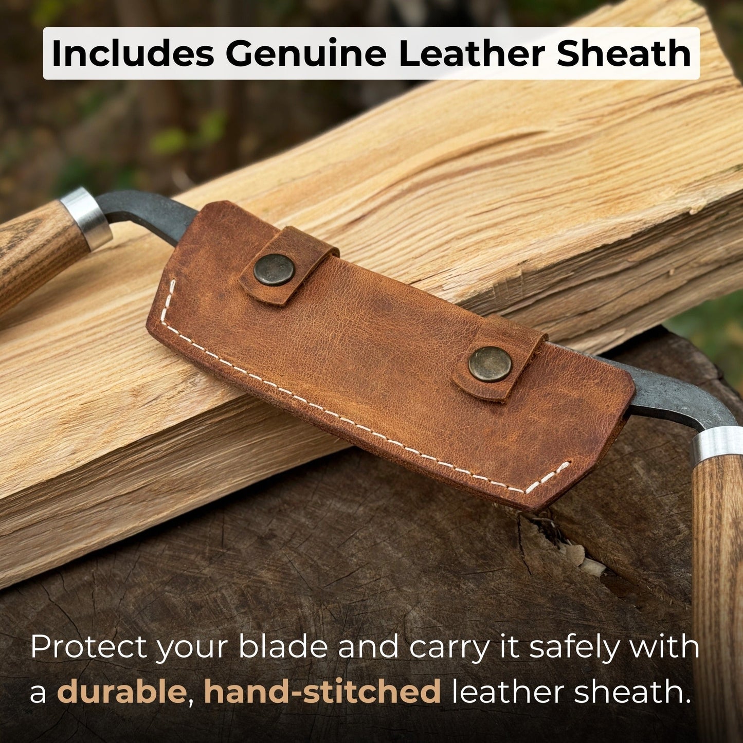 Small Curved Drawknife (Push/Pull), 10.5 cm (4.13 inches)