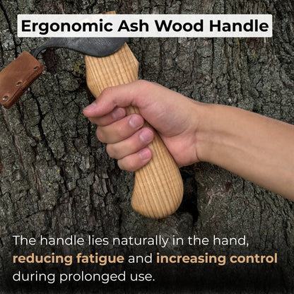 Small Kuksa Adze with Deep Curved (Round) Blade, 4.5 cm (1.8 in)