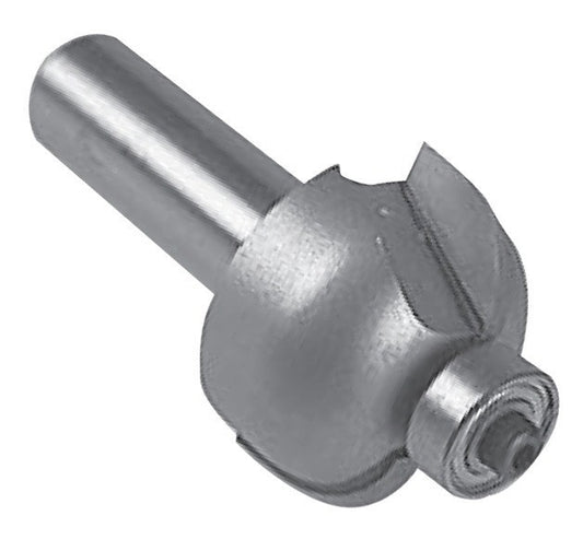 Cove Router Bit, 1/4 Radius, 1" Dia, 1/2 Shank