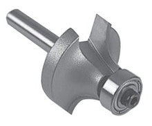 Roundover Router Bit 1/4 Radius, 1 Dia, 1/2 Cut Length, 1/4 Shank