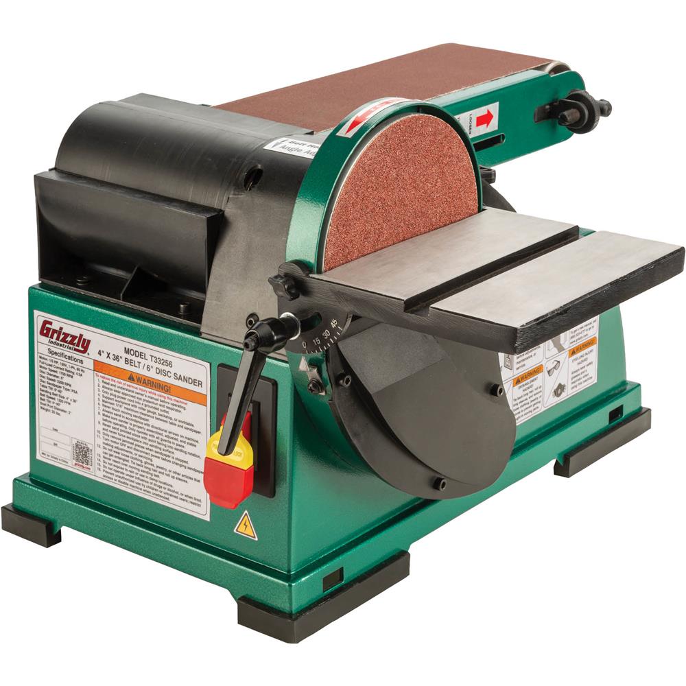 Grizzly T33256 - 4" x 36" Belt / 6" Disc Combo Sander