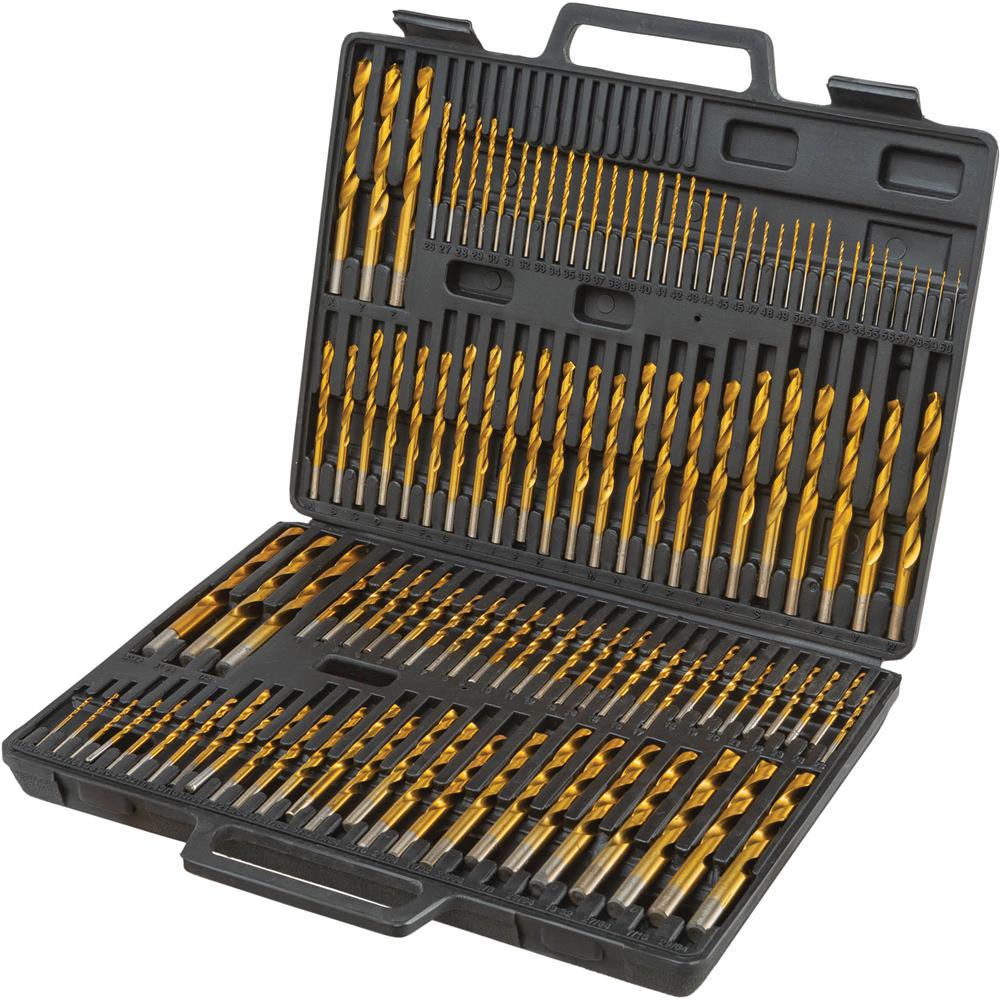 HSS Titanium 135 Degree Drill Bit Set, 115 Pc.
