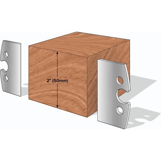 Grizzly T34175 - 2" Straight-Edge Side Planer Knives, 2-Pk.