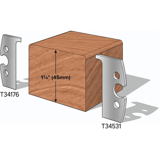 1-3/4" Rounded Top Side Knives, 2-Pk. - Left