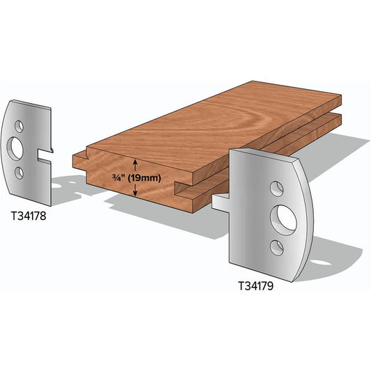 3/4" T&G Flooring Knives Female, 2-Pk.