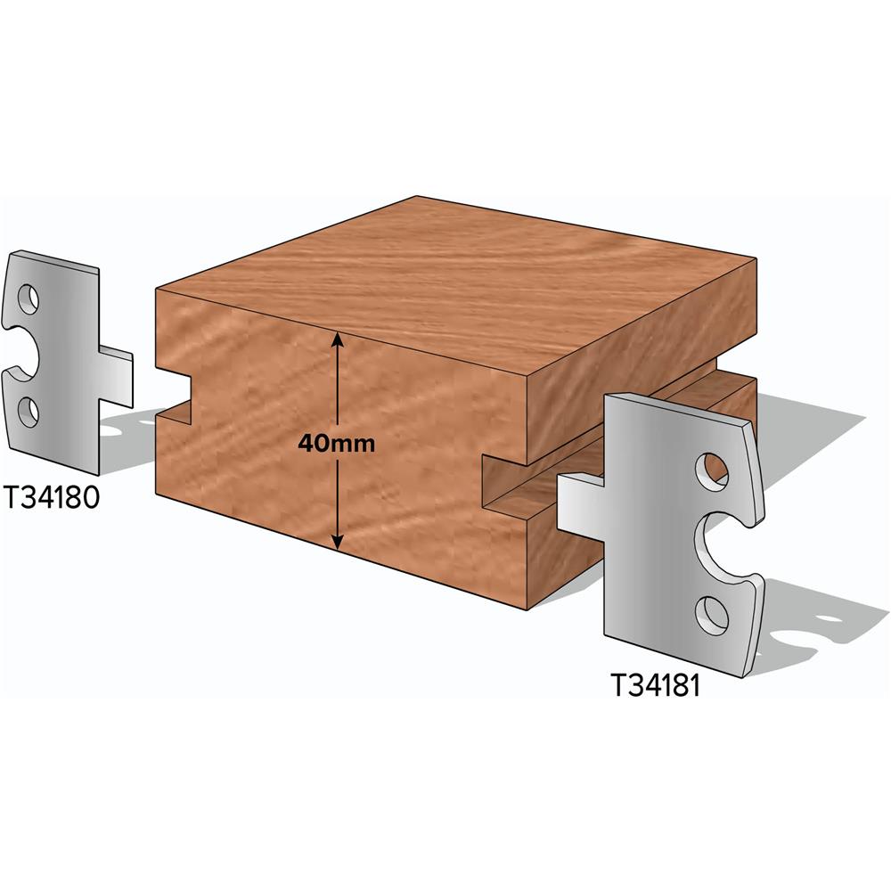 1-1/2" T&G Knives Male, 2-Pk.