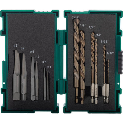 12 Pc. M35 Cobalt Drill Bit and Screw Extractor Set