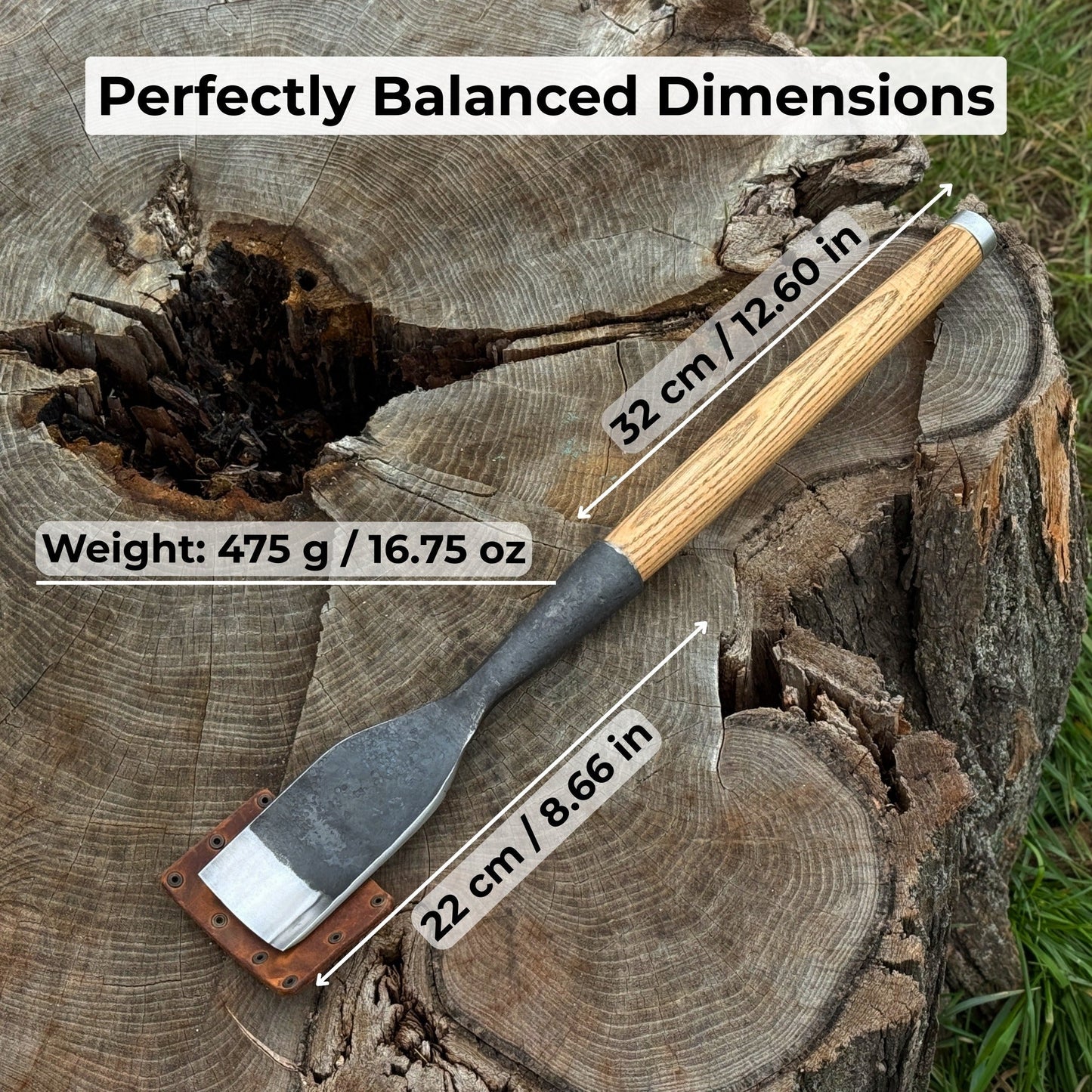 Timber Framing Rounded Chisel, 20 - 100 mm (0.8 - 3.9 inches)