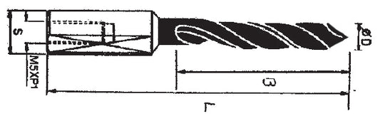 S/C V-Point Bit, With Steel Shank. 5Mm Dia