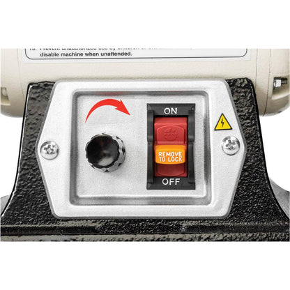 Shop Fox W1839 - 6" Variable-Speed Grinder with Work Light