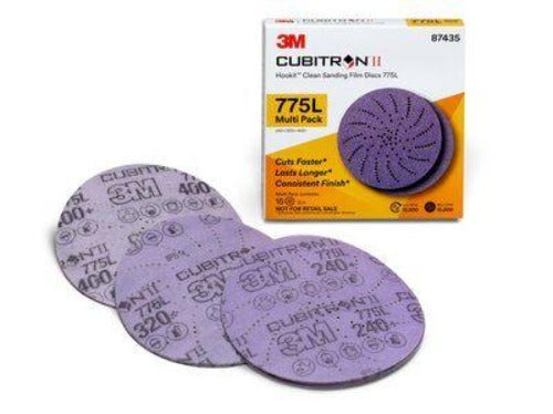 775L 5" Sanding Discs 15 Disk Multipack Cubitron II Hookit- Grits 240+ to 400+