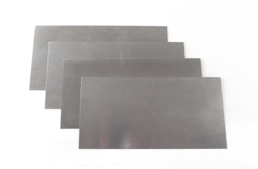 Clifton 4 Pc Set Rectangular Cabinet Scrapers, 3"x6" (0.01", 0.o15", 0.02", 0.025")
