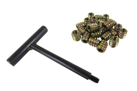 Set of 25 each 1/4-20 Threaded Inserts, T Insertion Wrench - 471143 & 700005