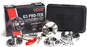 NOVA G3 Pro-Tek Bundle - 1" x 8TPI Chuck & 50mm Pro-Tec Jaws