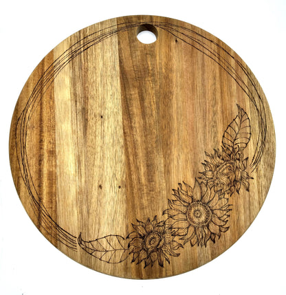 Round Acacia Serving Tray
